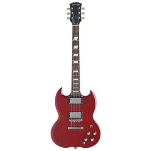 guitarra eléctrica tipo sg 2 mic humbucker stagg | color rojo